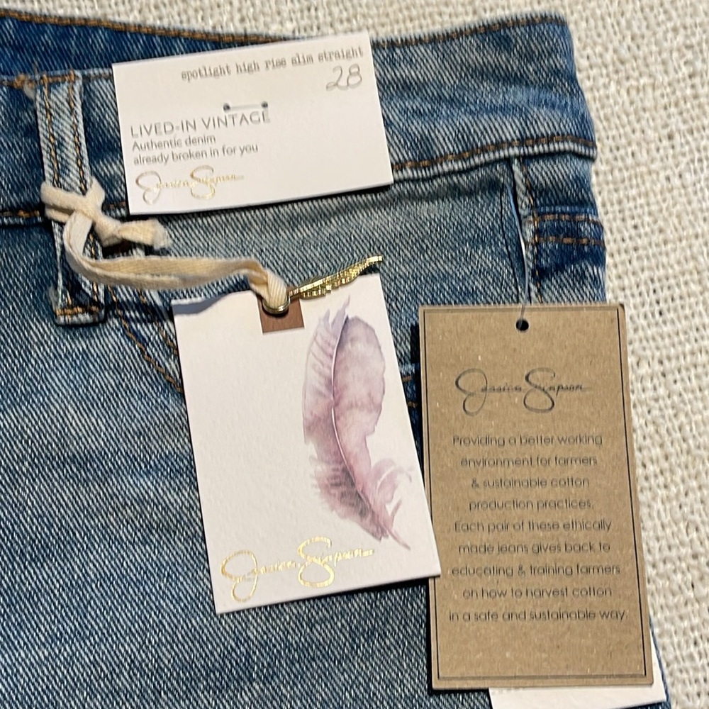 Jessica Simpson Lived Vintage. Spotlight high rise slim straight- 28, 29, 30, 31 - Picture 10 of 13